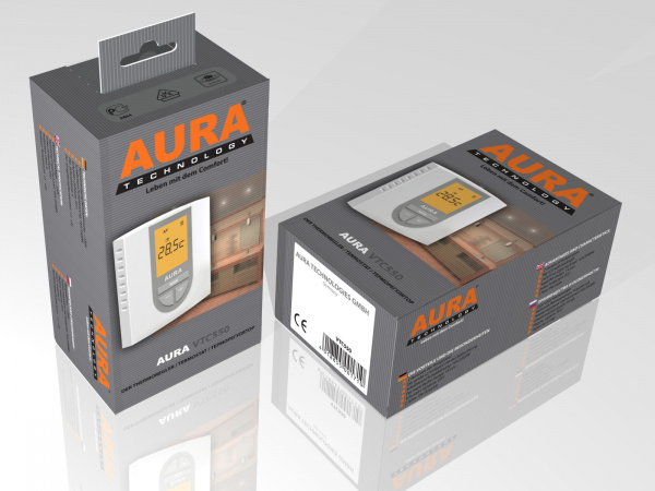 Терморегулятор для теплого пола  Aura VTC 550 с дисплеем